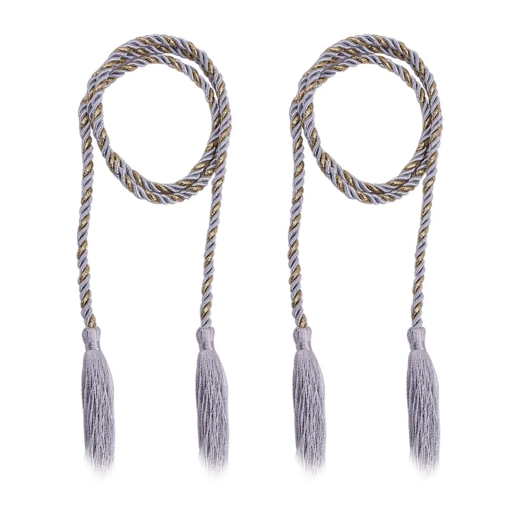 

2Pcs Curtain Tassel Strap Elegant Polyester Tieback Rope for Medium Heavy Curtains Window Decoration Modern Curtain Accessories