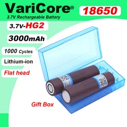 VariCore New Original HG2 18650 3000mAh battery 18650HG2 3.6V discharge 20A, dedicated Power battery + Storage box
