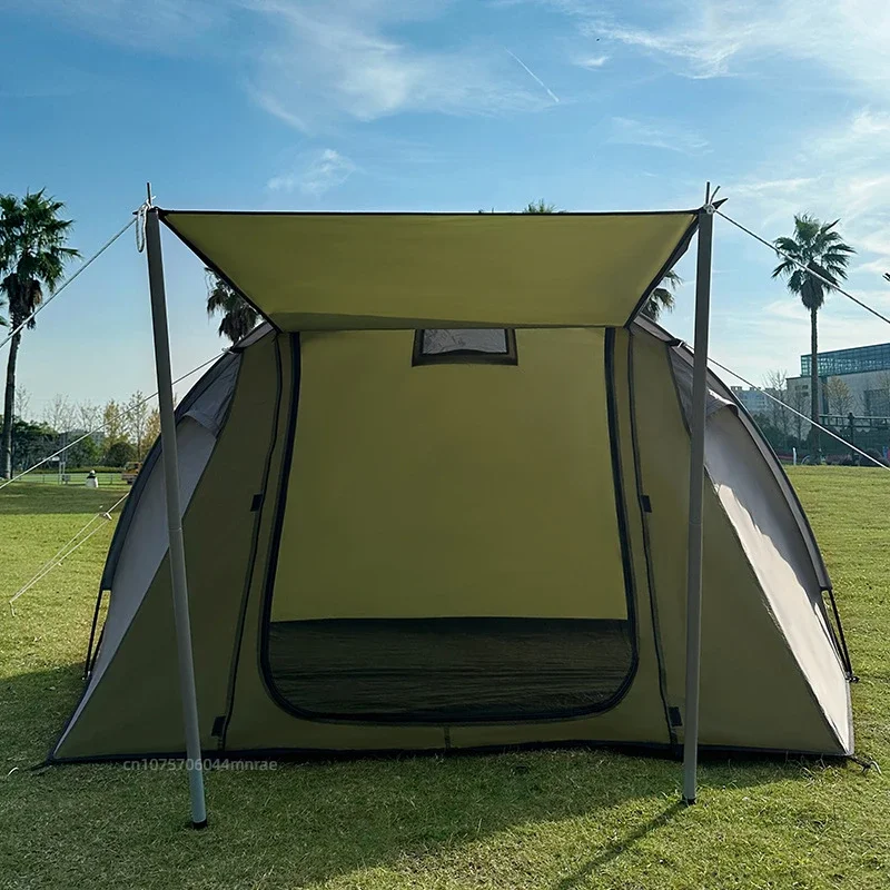 Waterproof Family Camping Tent Oxford Fabric Outdoor Picnic Park Leisure Rainproof Tent For Camping Wild Camping Equipment