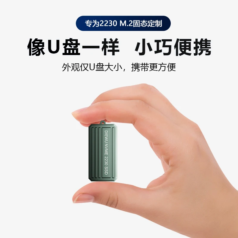 15PCS 휴대용 USB-C 10Gbps 2230 M.2 NVMe SSD 인클로저 하드 디스크 케이스 USB 3.1 Gen 2 NVMe