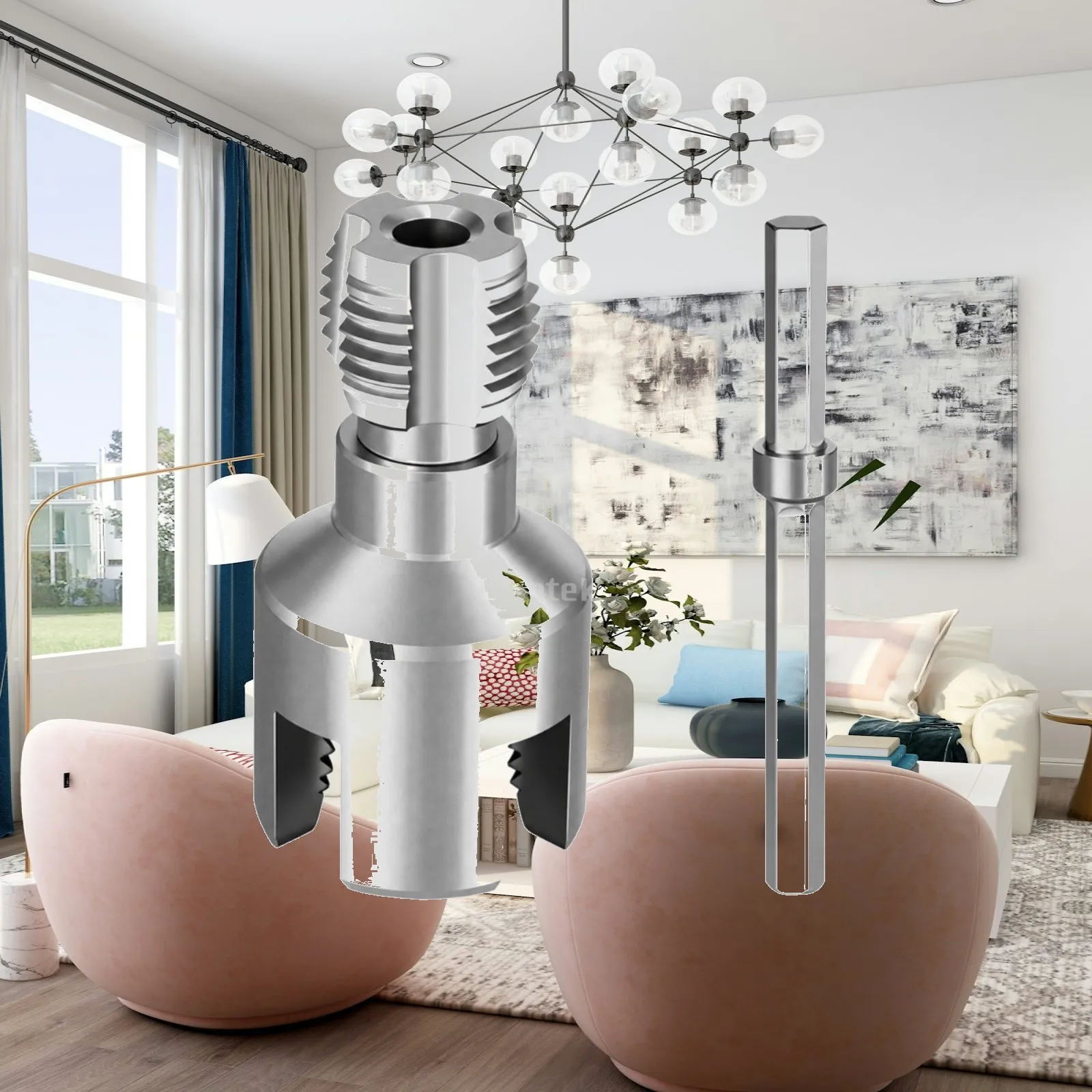 40CR Alloy Electric Threading Die for Conduit Pipe Threader with Hex Shank Adapter for Electric Drill Tapping