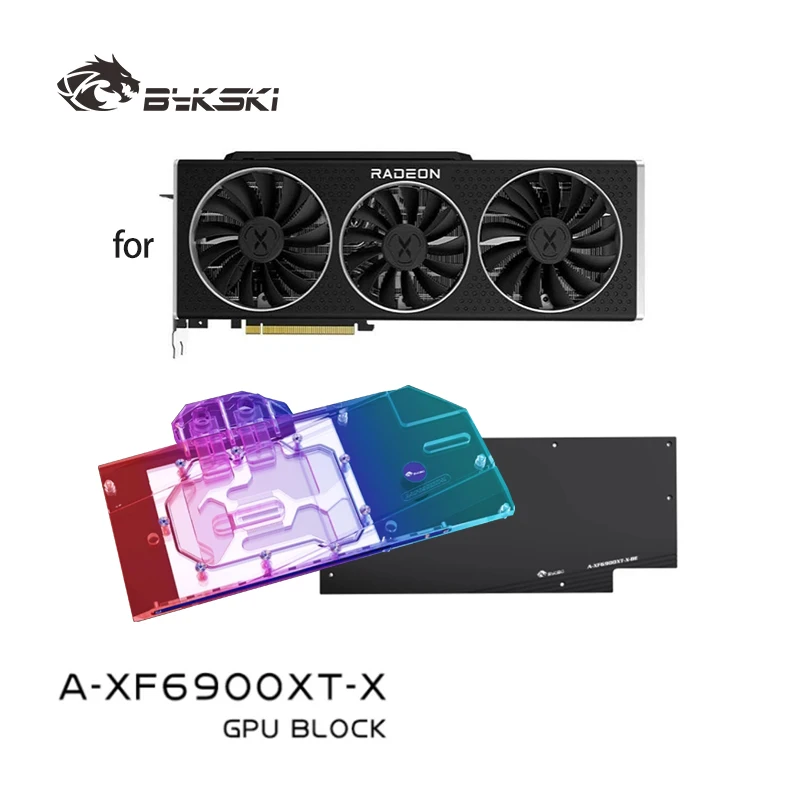 Bykski A-XF6900XT-X bloque de agua para XFX Radeon RX 6900 XT Speedster Merc 319 tarjeta GPU/bloque de radiador de cobre de cubierta completa