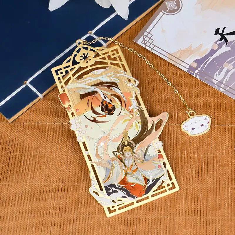 Tian Guan Ci Fu, Metal Bookmark, Lucky Stone, Genuine, Animation Periphery, Xie Lian, Huacheng, Student Stationery, Collection