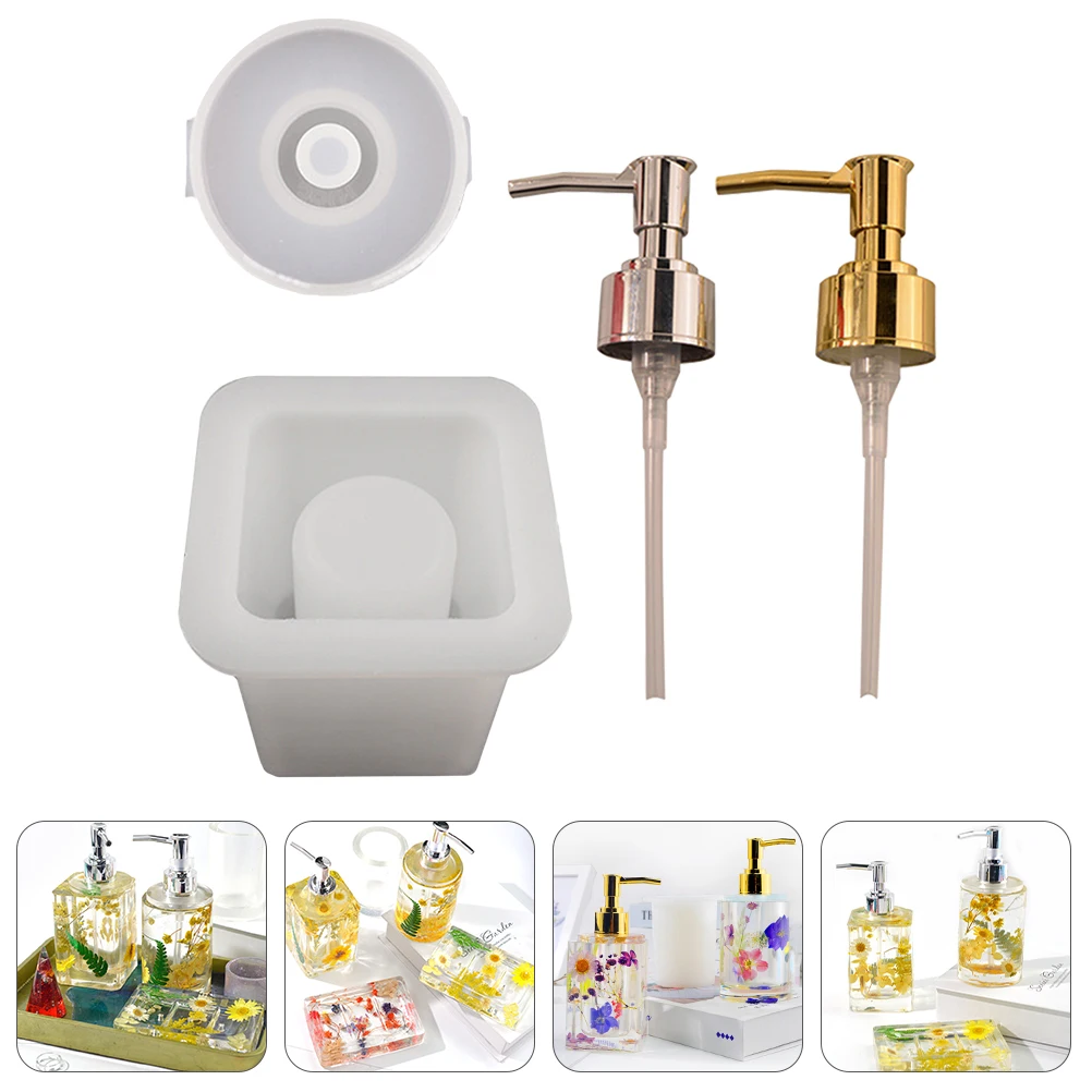 

1 Set Silicone Mold Kit For Diy Jewelry Craft Easy Clean Storage Bottle Crystal Epoxy Dispensing Diy Silicone Reverse Mould
