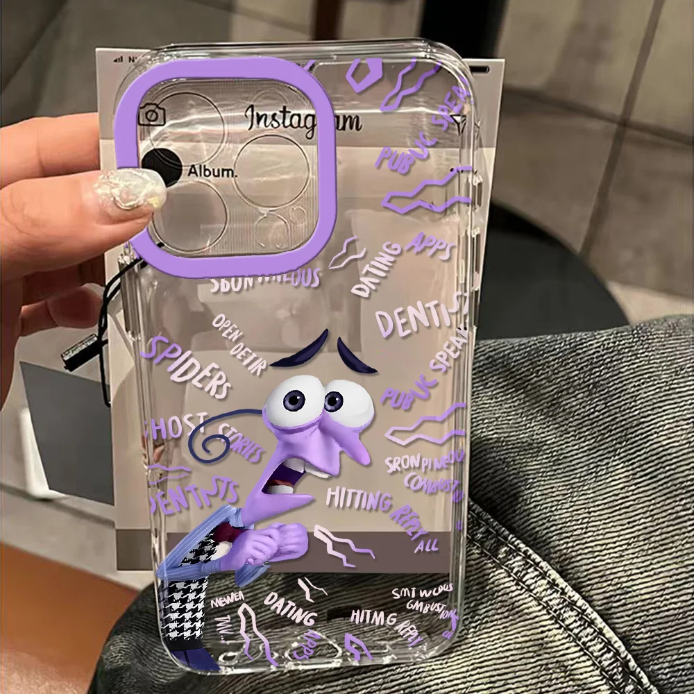 Cute Insides Out 2 Clear Space Phone Case For Samsung S10 S20 S21 S22 S23 S24 Fe Plus Ultra A35 A20 Note10 20 4G 5G Transparent