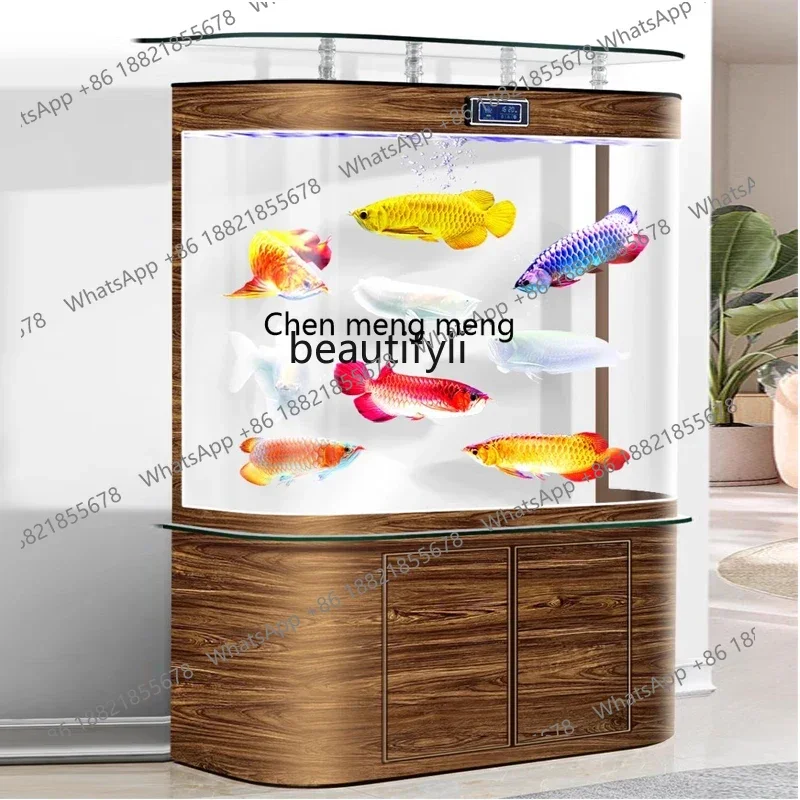 New arrive Light luxury automatic filter circulating aquarium living room household bottom filter medium and large glass goldfis