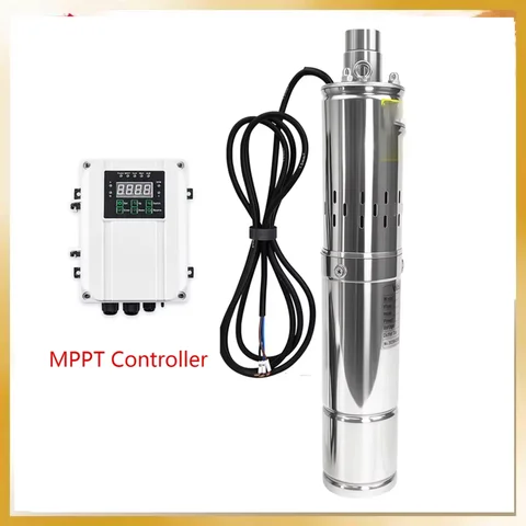 180W 250W 400W 600W 750W 태양광 심정 펌프 (MPPT 컨트롤러 포함) 태양광 구동 수중 드릴링 펌프 (농업용)