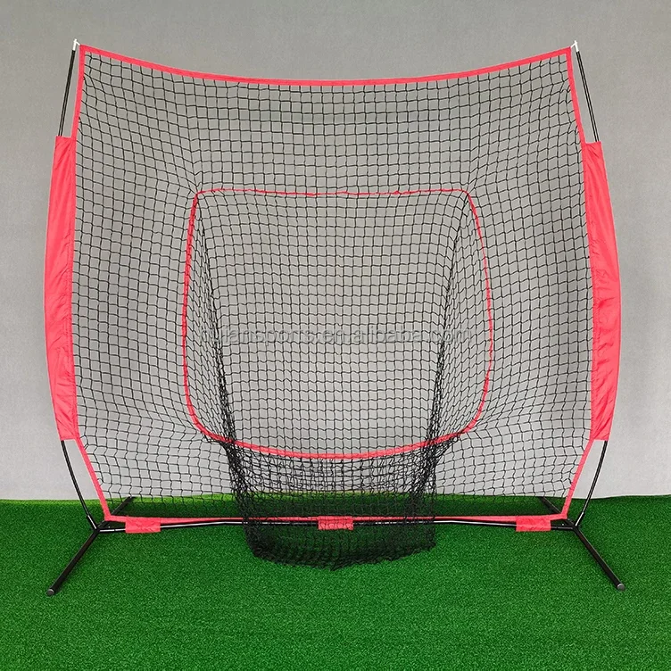 7x7ft Baseball Softball Practice Net Hitting Batting Catching Pitching Training Net with Carry Bag Baseball Training Equipment