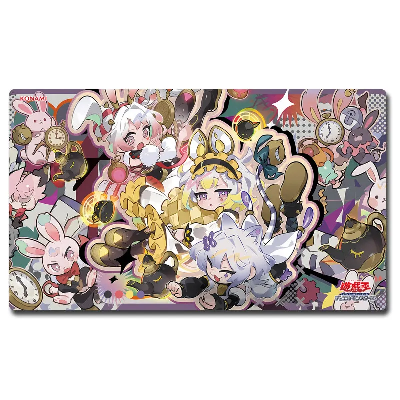 

600X350X2мм DIY Yu-Gi-Oh! Игровой коврик Maliss Q Version для карточных боев YGO, для одиночной игры, дуэльный коврик, подарок, игрушка