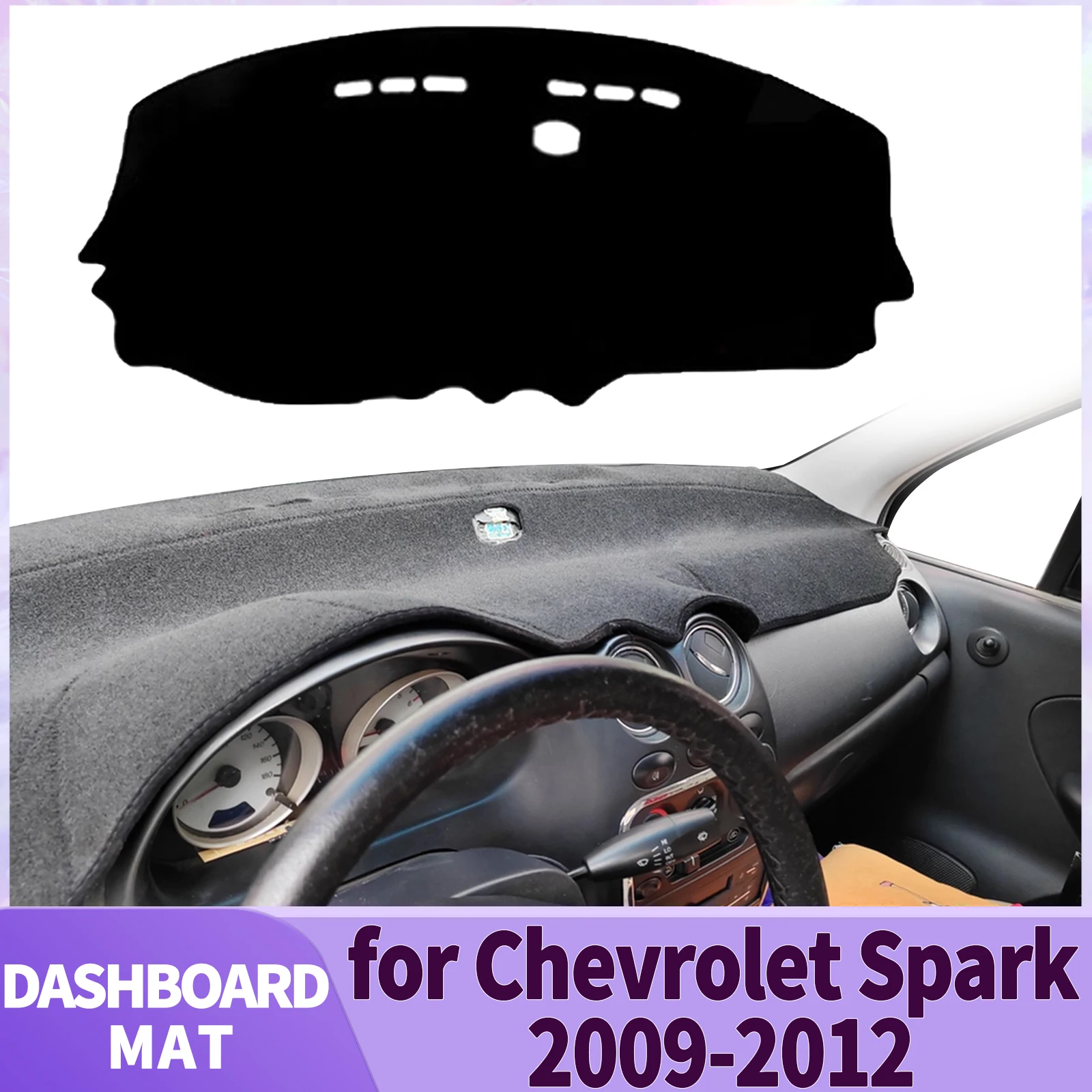 

for Chevrolet Spark 2009-2012 Sonic GT Dashmat Accessories Dashboard Cover Pad DashMat Sunshade Protective Carpet Car Leather