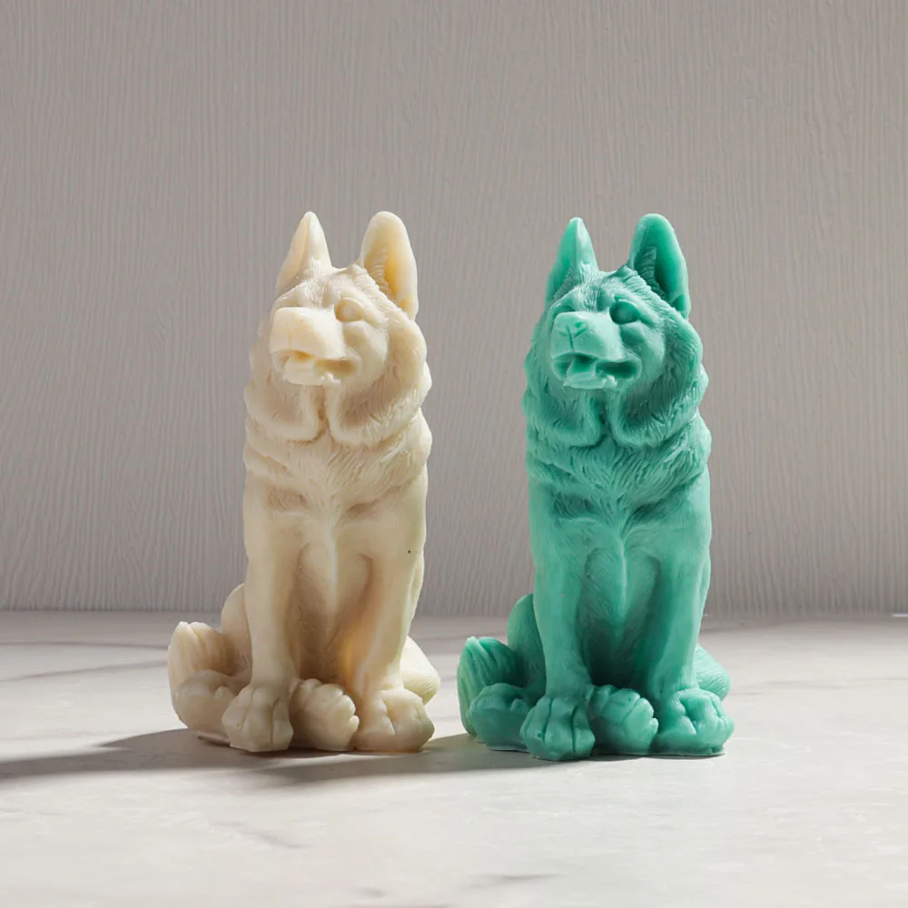 3D Animal Dogs Candle Silicone Mold Cute Dogs Poodle DIY Handmade Aromatherapy Candle Gypsum Resin Making Mould Home Decor Gifts