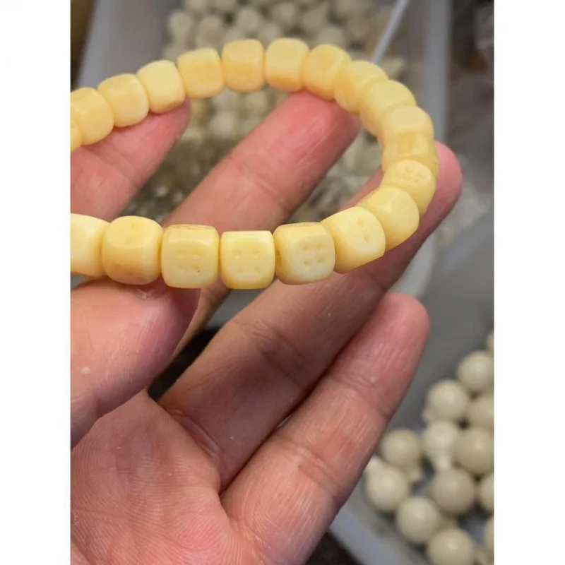 Camel bone carved dice , star and moon Vajra decorative accessories, spacer , bracelet , retro cracked beads, Tib