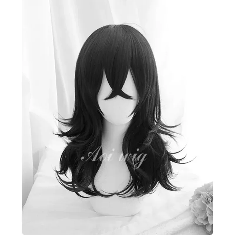 

didi 2025 2025 hhhAnime Boku no Hiro Academia Shouta Aizawa 45 см Черный волнистый термостойкий костюм для косплея парик + трек + кепка
