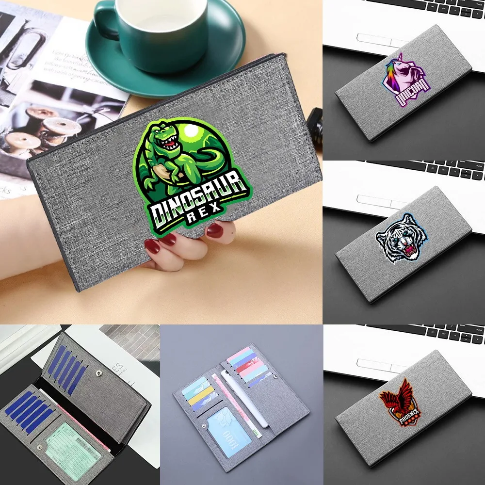 Simple Long Clutch Wallet Ladies Bill Compartment Hand Pouch Portable Carry Bags teamlogo Pattern Wallets Street Outing