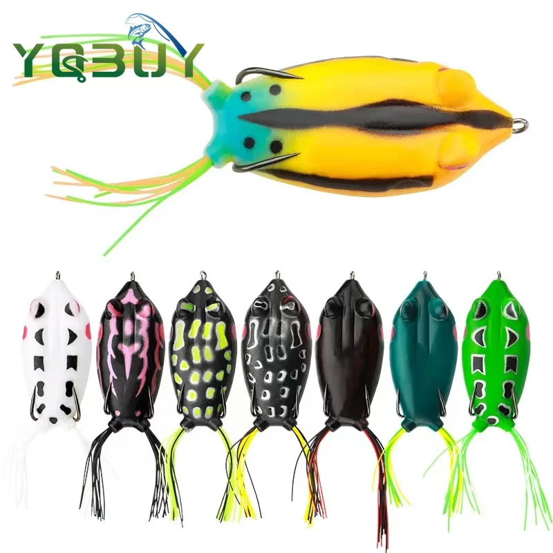 

Soft Frog 14g/7.5cm Frog Fishing Lure Mini Soft Lure Double Hooks Top Water Ray Frog Artificial Bait