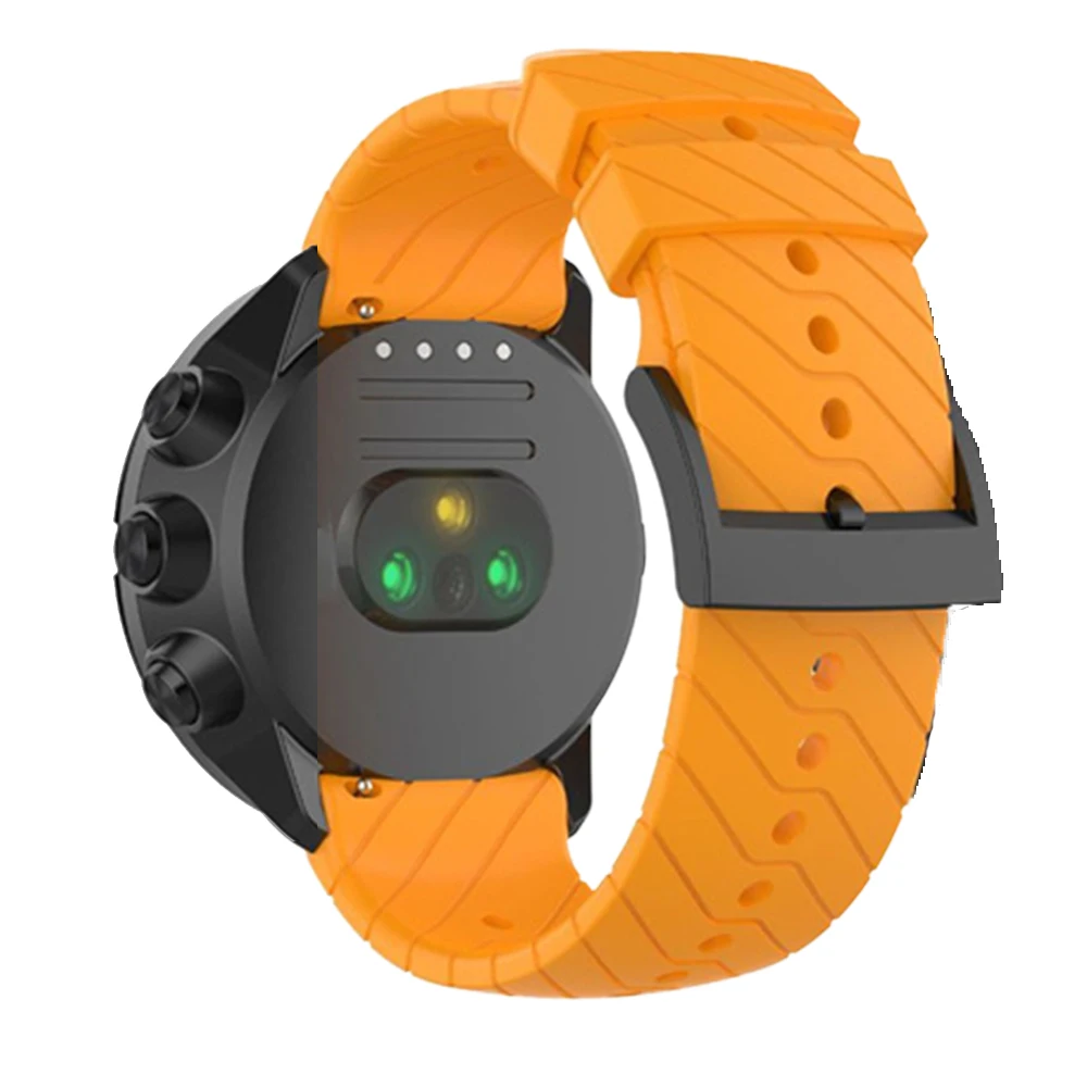 Ремешок для Suunto 9/9 Baro/D5, высококачественный силиконовый браслет для Suunto 9, резиновый спортивный ремешок для часов с текстурированной поверхностью