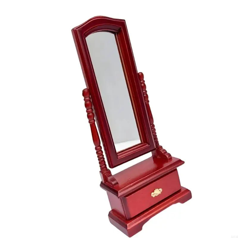 1:12 Puppenhaus Schlafzimmer Miniatur Szene Set Holzmöbel Modell Figur für Sammler Display und Kinder Rollenspiel A2UB – Detail 4