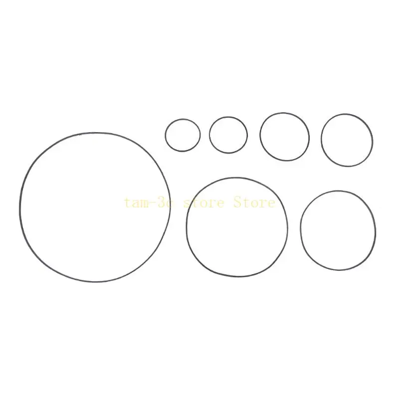 100 Buah 1Mm Sabuk Mesin Pita Kaset Persegi Ukuran Campuran Berbagai Macam Sabuk Umum untuk Perekam Walkman Repeater DVD D0UA