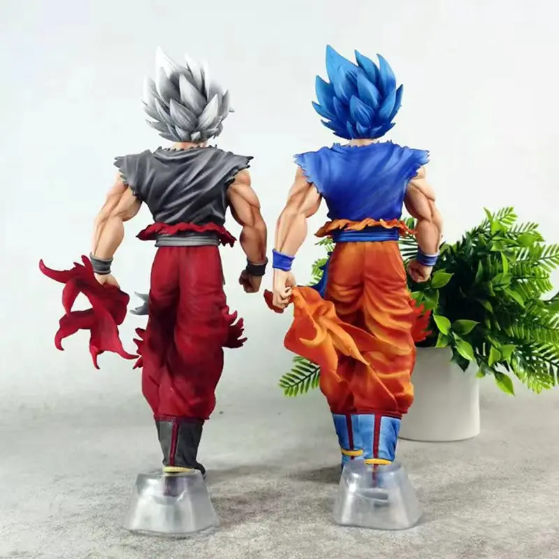Dragon Ball Super Goku Figure - Anime Statue With Kai Blue Finish, Collectible Desk Toy For Fans Gift