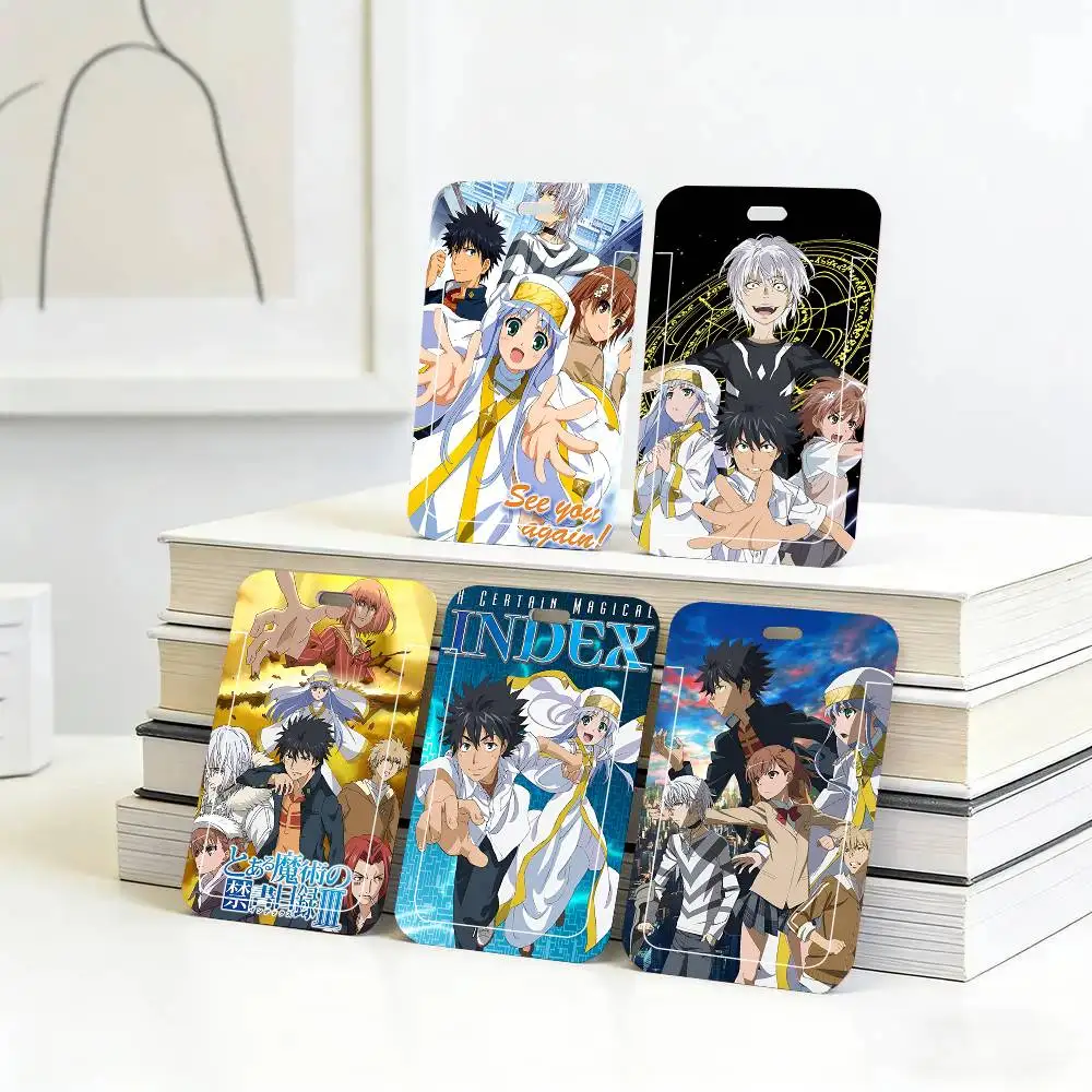 1pc A Certain Magical Index Anime ID Card Sleeve School Card Access ID Card Bus Meal Card Protective Sleeve Easy Push