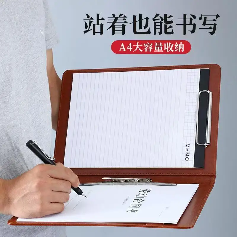 

Leather File Folder Business Padfolio for man/women Document Holder Clipboard Folder Organizer Meeting Pad for Office Supply