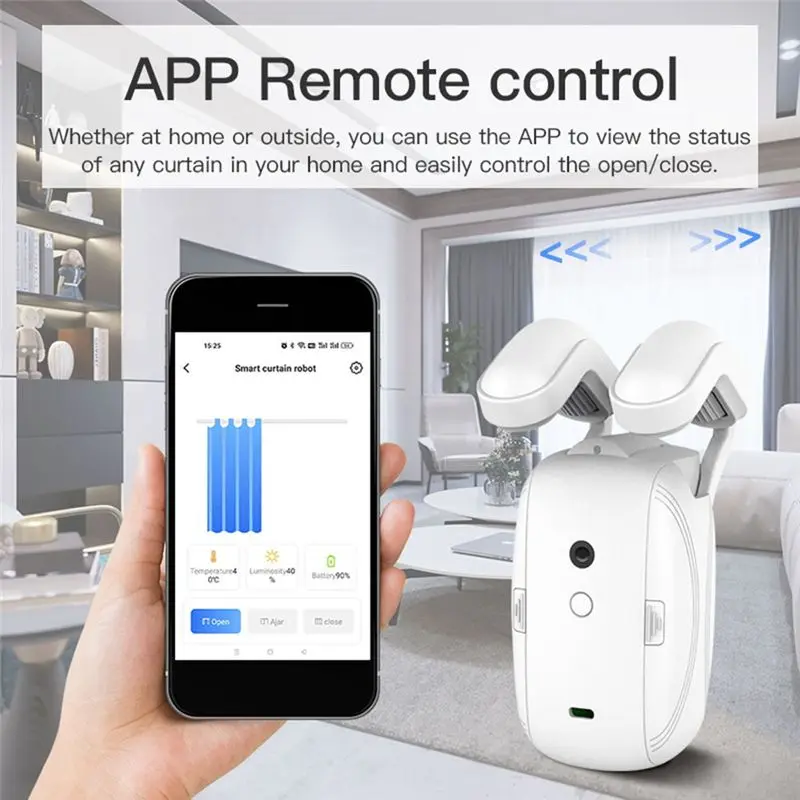 【New!】 Tuya Smart WIFI Automatic Curtain Opener+Remote Roman Rod Curtains Switch Robot Remote Control for Alexa Google Home