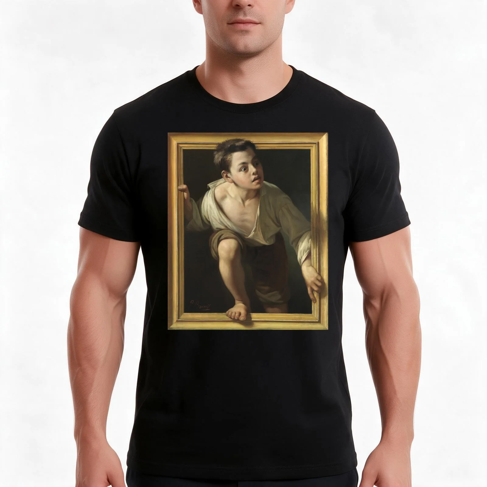 Pere Borrell of the Case. Escaping from criticism. 1874 T-Shirt Summer Casual Cotton Tee Oversized Streetwear Tops