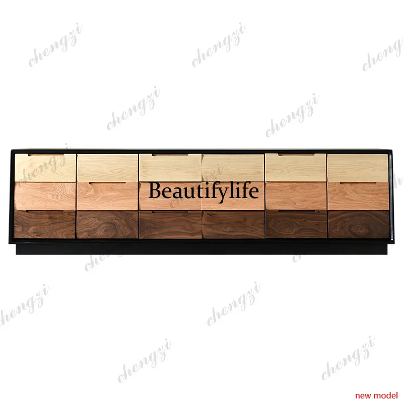 h178High floor TV cabinet combination, simple floor cabinet, small apartment with drawers to store TV cabinet