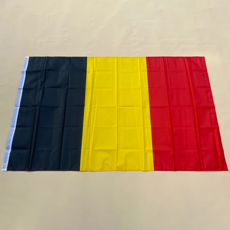 EOODLOVE FLAG Great Belgian Flag 90 * 150cm Belgian Flag Hanging Polyester Banner 5 * 3FT Customizable