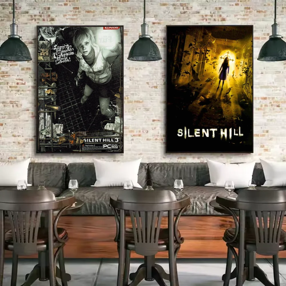 Hot Classic Silent Hill 3 Game anime Poster HD art sticky wall waterproof home living room bedroom bar aesthetic decoration view 5