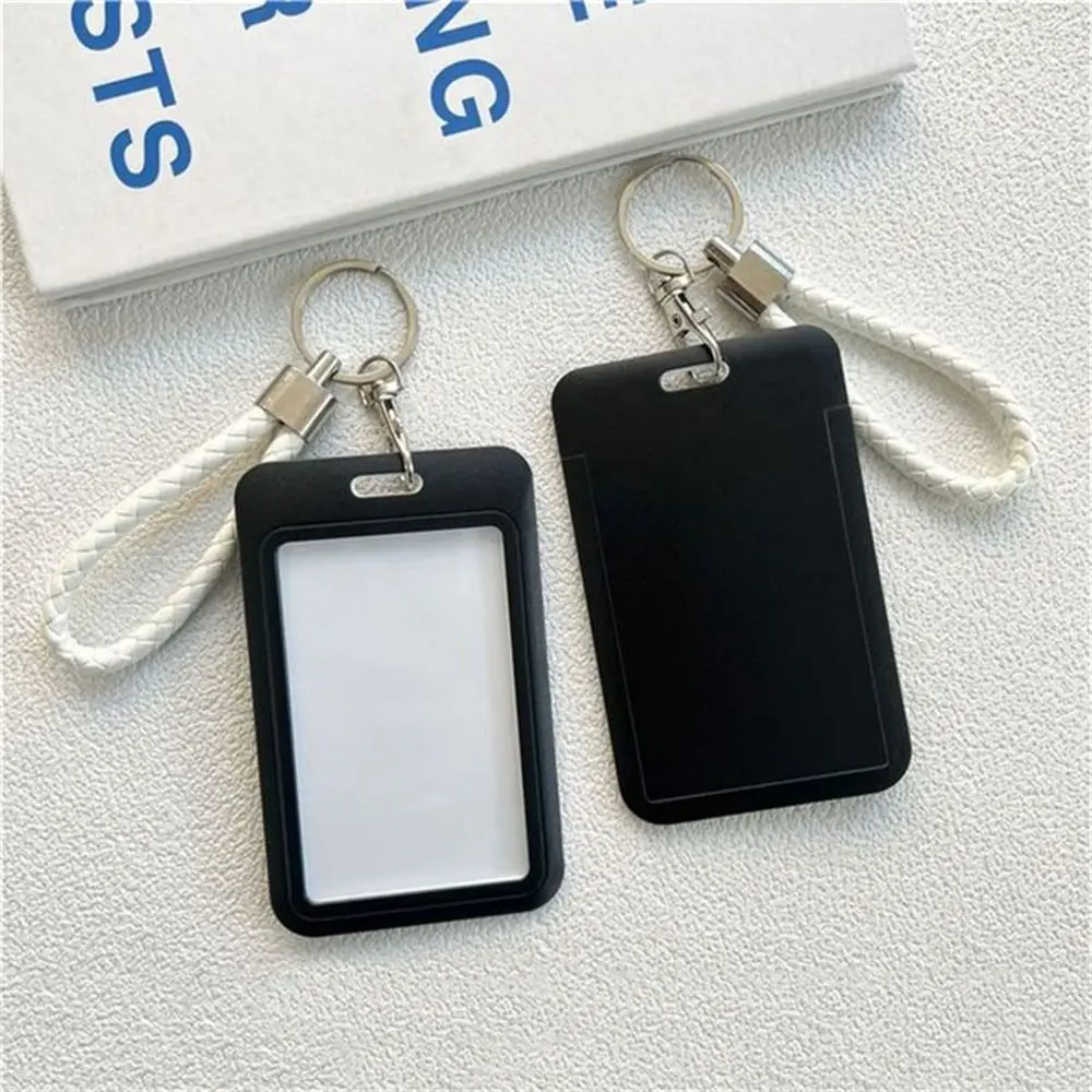 Women Men Student Business Credit Card Key Chain Work Card ID Card Protective Bus Card Cover Badge Holders ID Card Holders