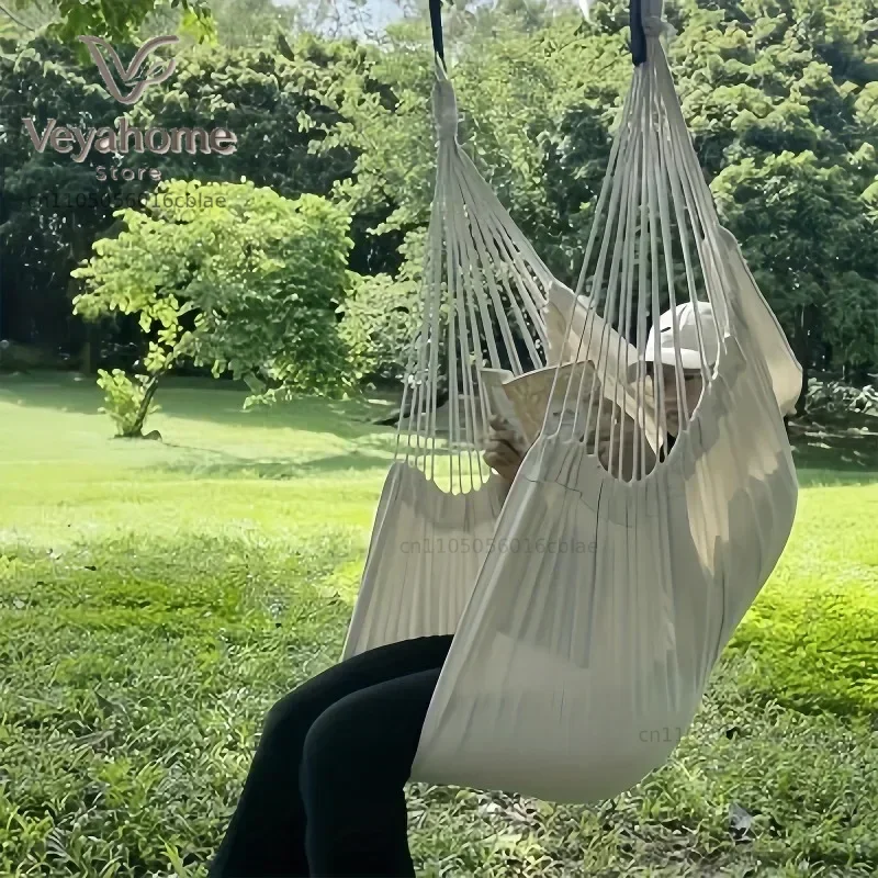 1PC Outdoor Rocking Chair Fabric Hammock Canvas Leisure Swing Chair Dormitory Portable Folding Hanging Chairs Outdoor Furniture