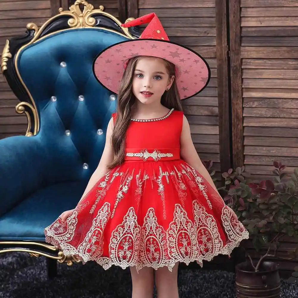 Prinzessin Kostüm Dr für Mädchen Kinder Halloween bestickt Dr Faion ow Dr Kinderkleidung Sommer Neu eingetroffen