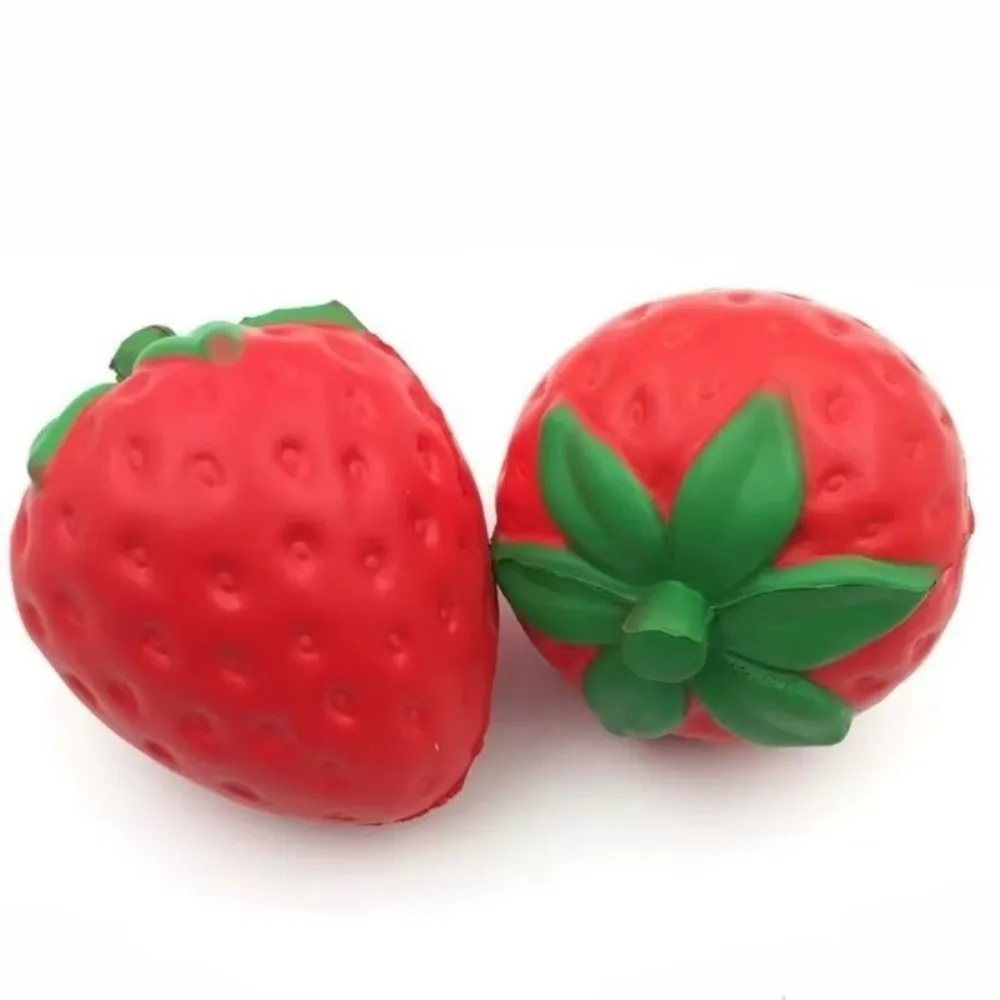 New Fruit Shape Strawberry Squeeze Ball Big Soft Stress Relief Toy Funny Decompression Toy for Adults & Kids​​
