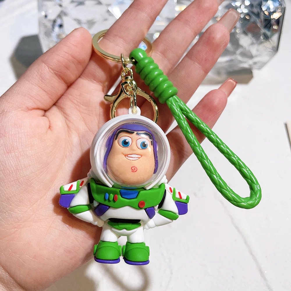 Disney Toy Story Keychains Anime Buzz Lightyear Woody Lotso Keyring Collection Doll Bag Car Accessory Christmas Birthday Gifts