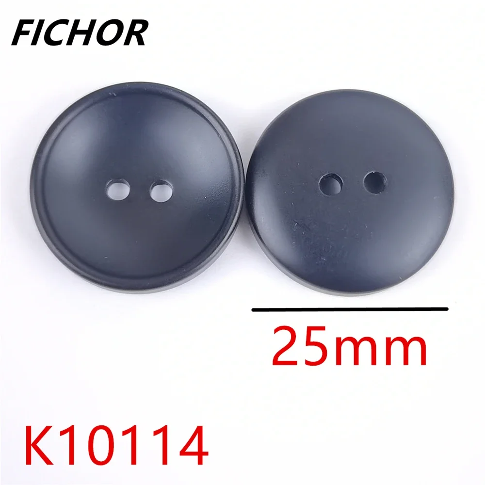 10pcs 25mm 2 Holes Black Resin Buttons Sewing Accessories Size Complete for Clothing Decorative Plastic Buttons Handmade DIY