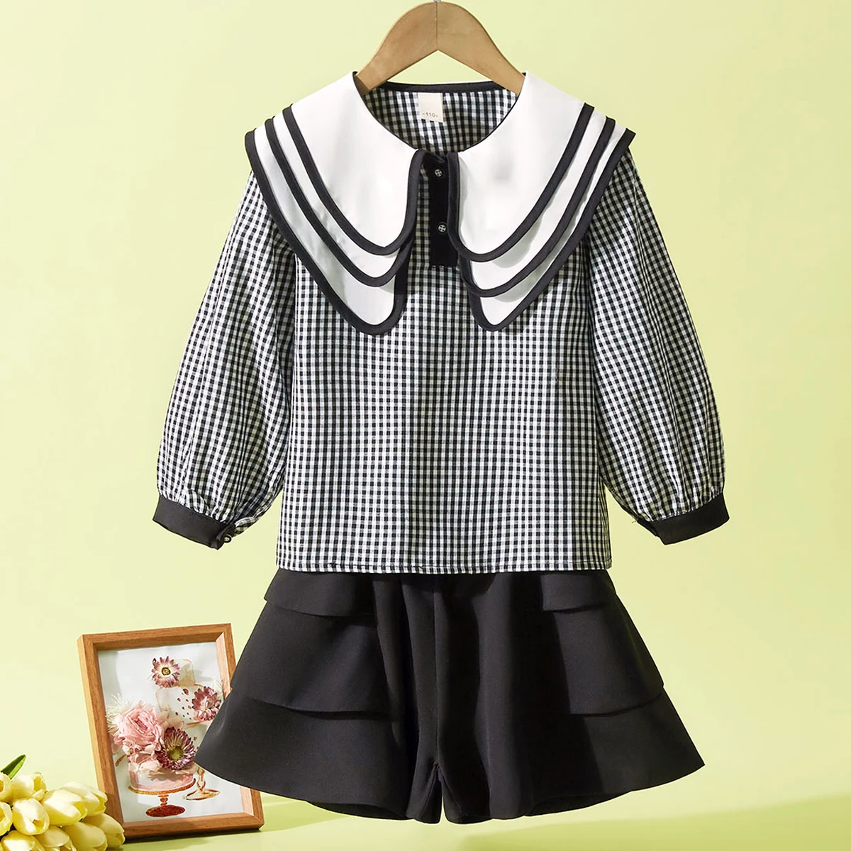 

Baby Girls Preppy Suit School Kids Clothes for Teenagers Children Clothing Sets Long Sleeve Shirt & Skirt 4 6 7 8 9 10 12 Years