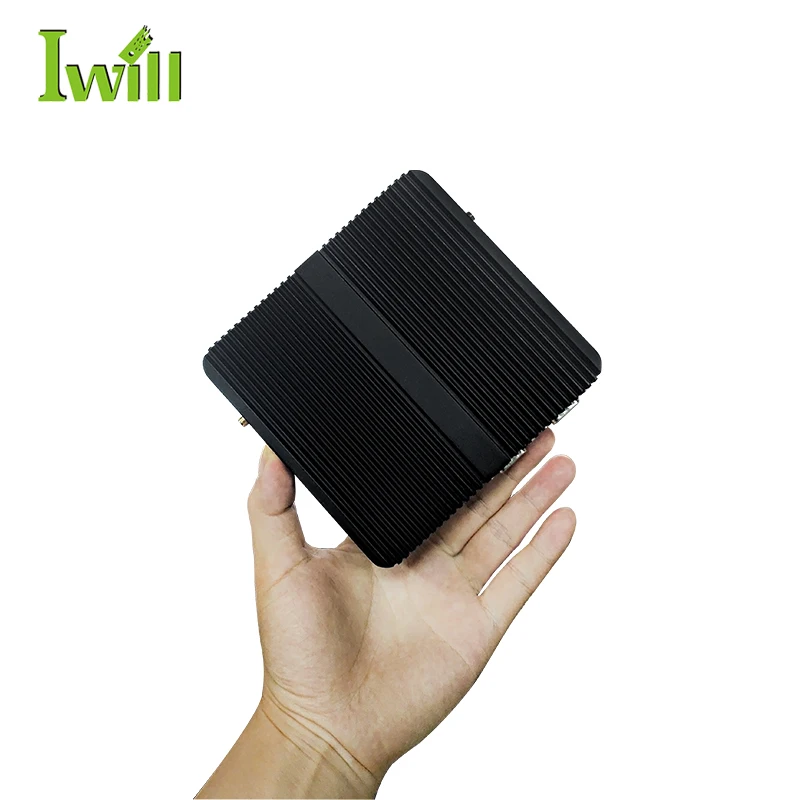 OEM Fanless J4125 Mini Computer Barebone Dual Lan Dual RS232 Industrial Embedded Dual Display Mini Pc