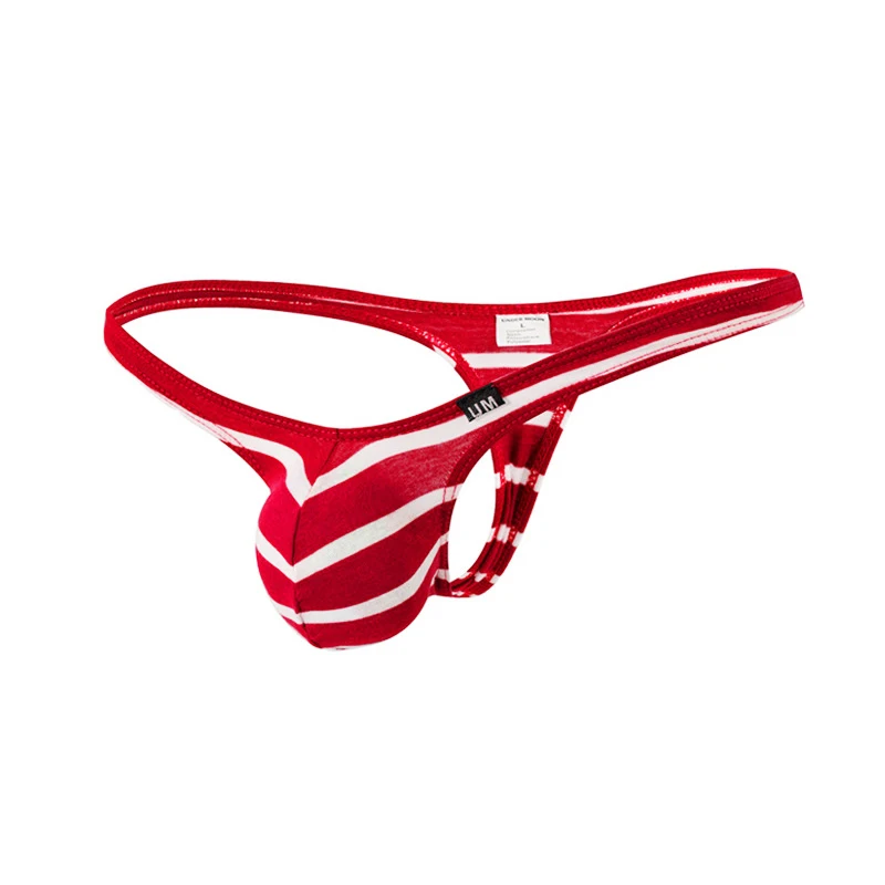 Ropa Interior Hombre Mens Underwear Striped Tight Sexy Lingerie Thong T Back Pouch Bulge Mannen String Male Clothing