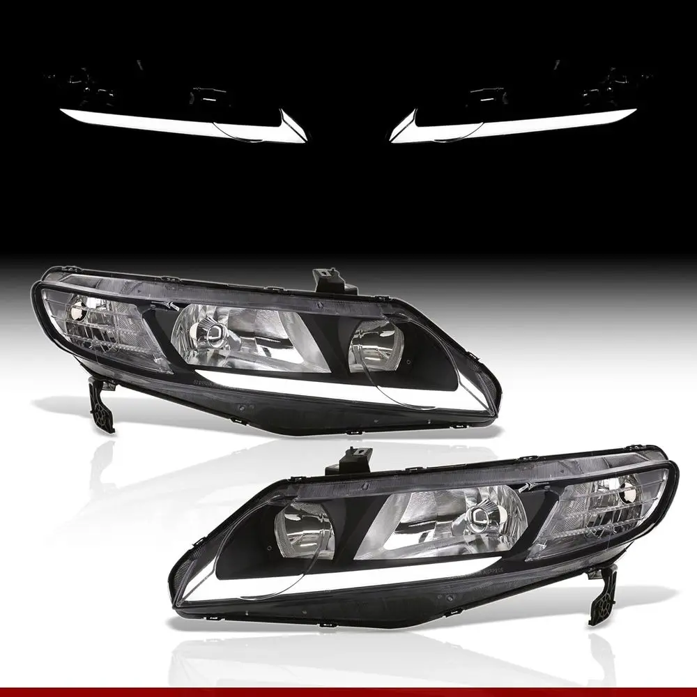 

Прозрачные светодиодные ходовые огни (DRL) с функцией указателей поворота, комплект бамперных фонарей для Honda Civic 4DR Sedan 2006-2011 годов выпуска