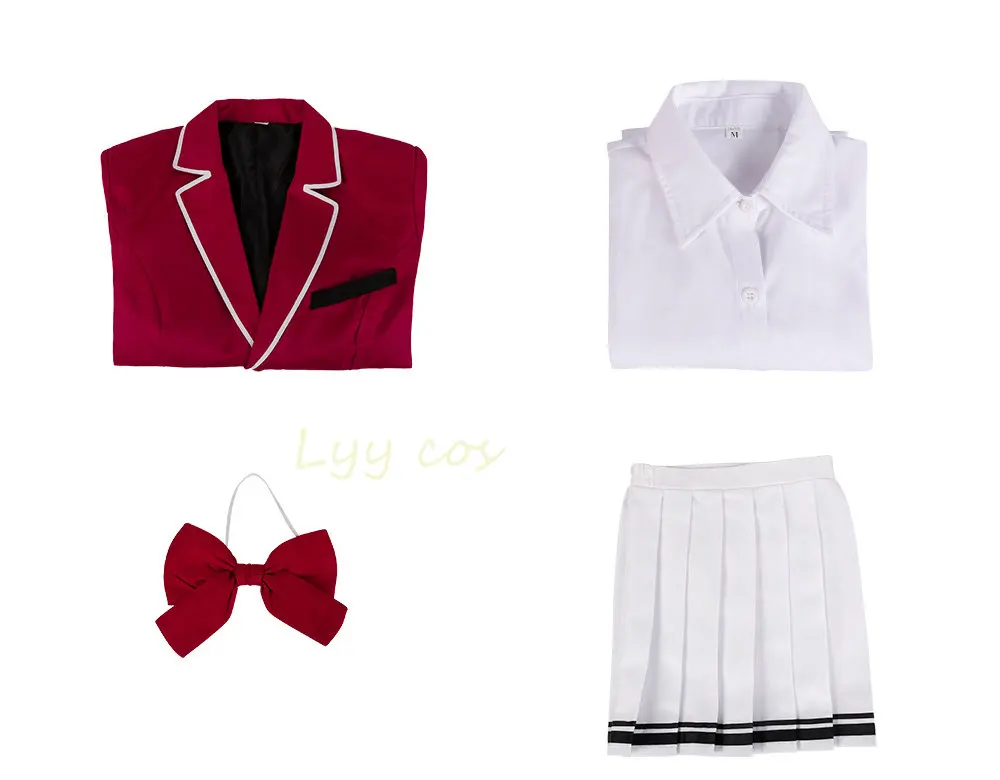 Anime Classroom of the Elite Cosplay Horikita Suzune Costume Cosplay Ragazza Scuola Uniforme Rossa Gonne Vestito di Carnevale di Halloween