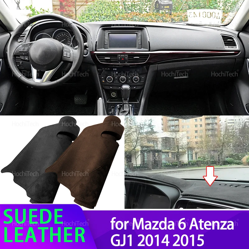 

Внутренняя замшевая кожаная крышка приборной панели автомобиля, коврик для приборной панели, накидка, подушка, коврик для приборной панели для Mazda 6 Mazda6 Atenza 2014 2015 GJ1