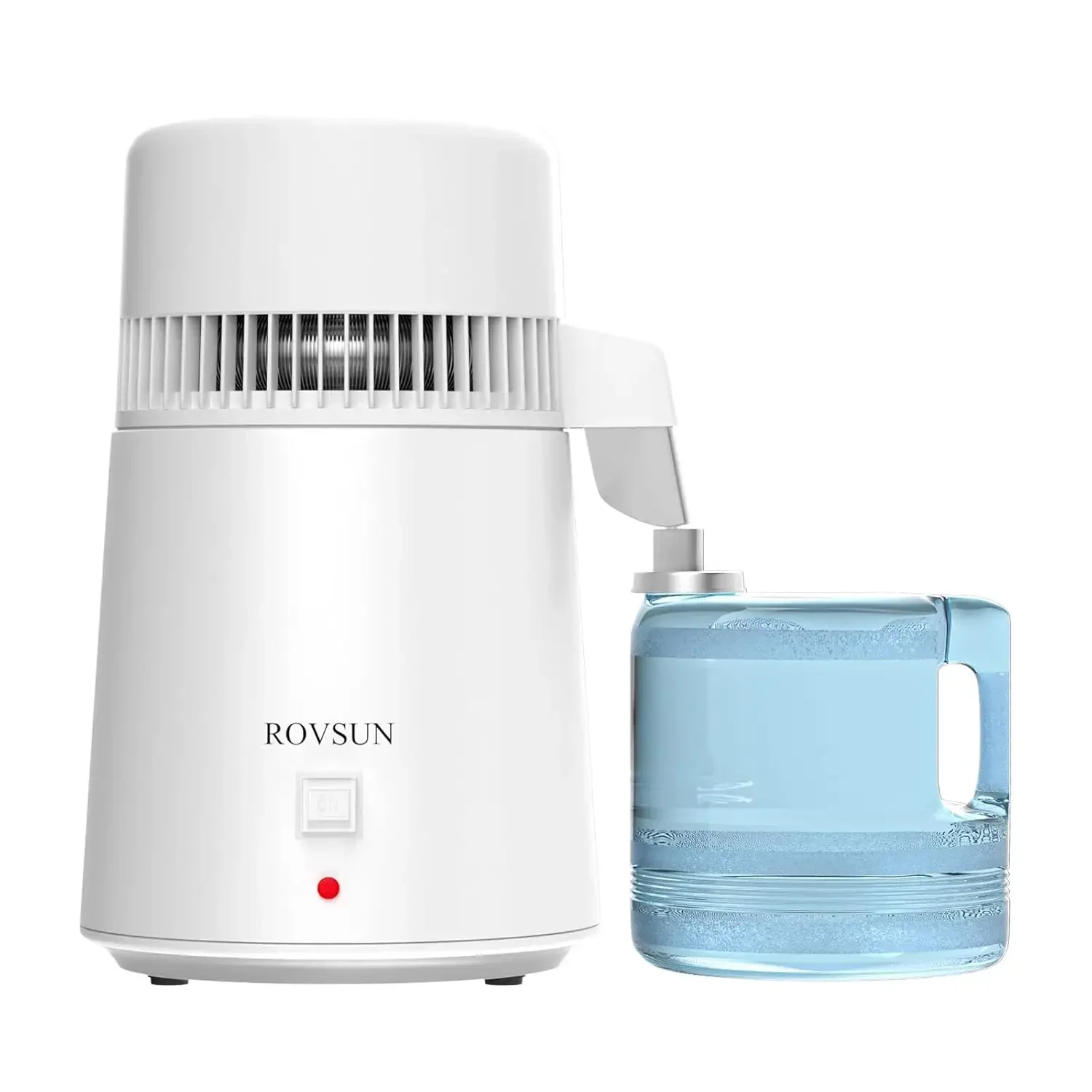 

【Upgraded】 1.1 Gallon/4L Water Distiller Countertop Distilled Water Machine with Flame-Retardant Material, BPA-Free Container &