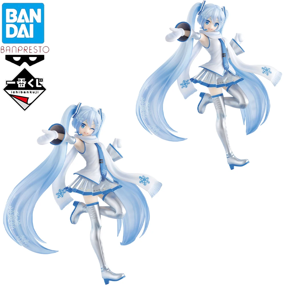 

Оригинальная BANDAI Ichiban Kuji Hatsune Miku Snow Miku фигурка аниме Подлинная модель