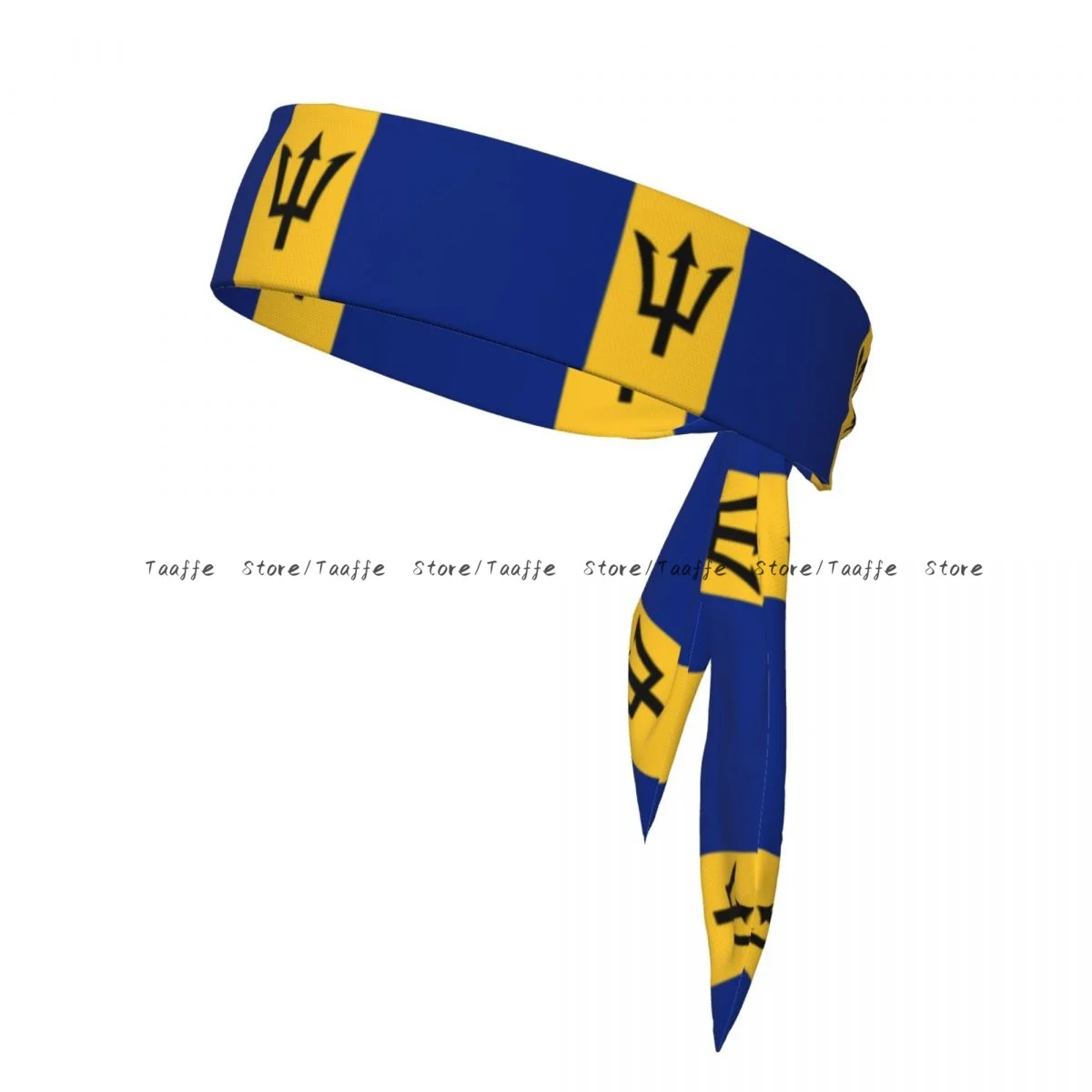 

Barbados Flag Bandanas Hairband Head Tie Sports Headband for Running Tennis Karate Athletics Brief Style