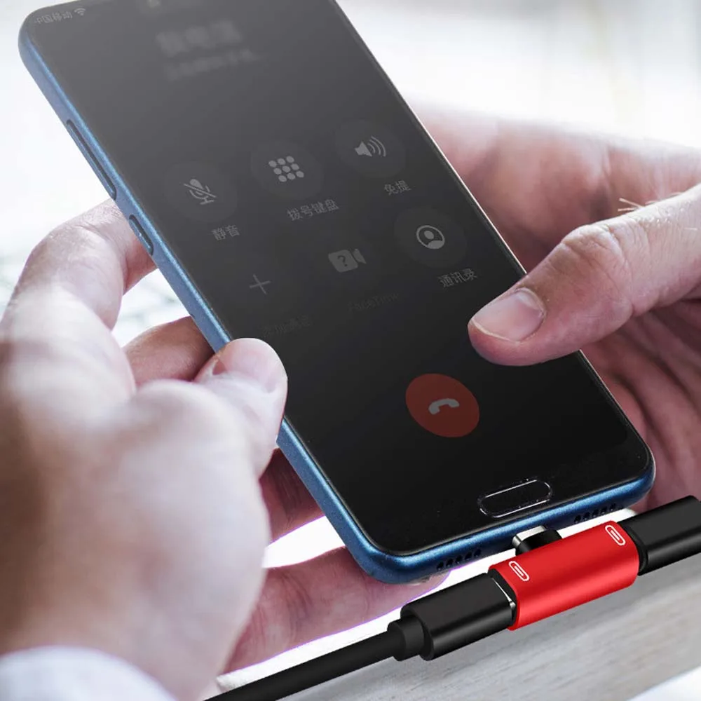 2 in 1 Dual Type C Splitter Charger Type-C Adapter Headphone Converter Audio Cable Charger Adapter