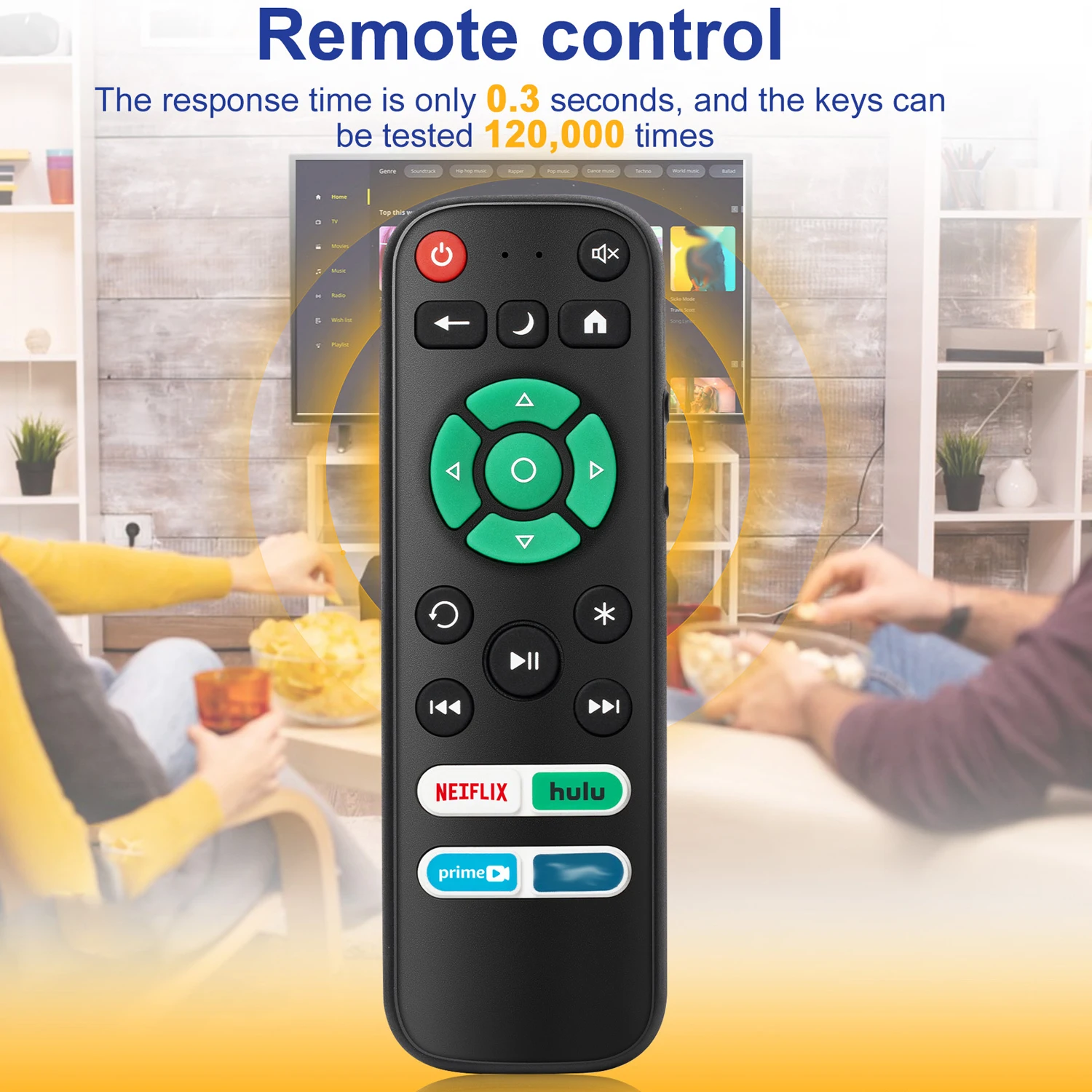 

Пульт дистанционного управления только для телевизора Roku, 2 шт., подходит для телевизора TCL/Hisense/Insignia/JVC/Hitachi Roku (не для Roku Stick и Box)