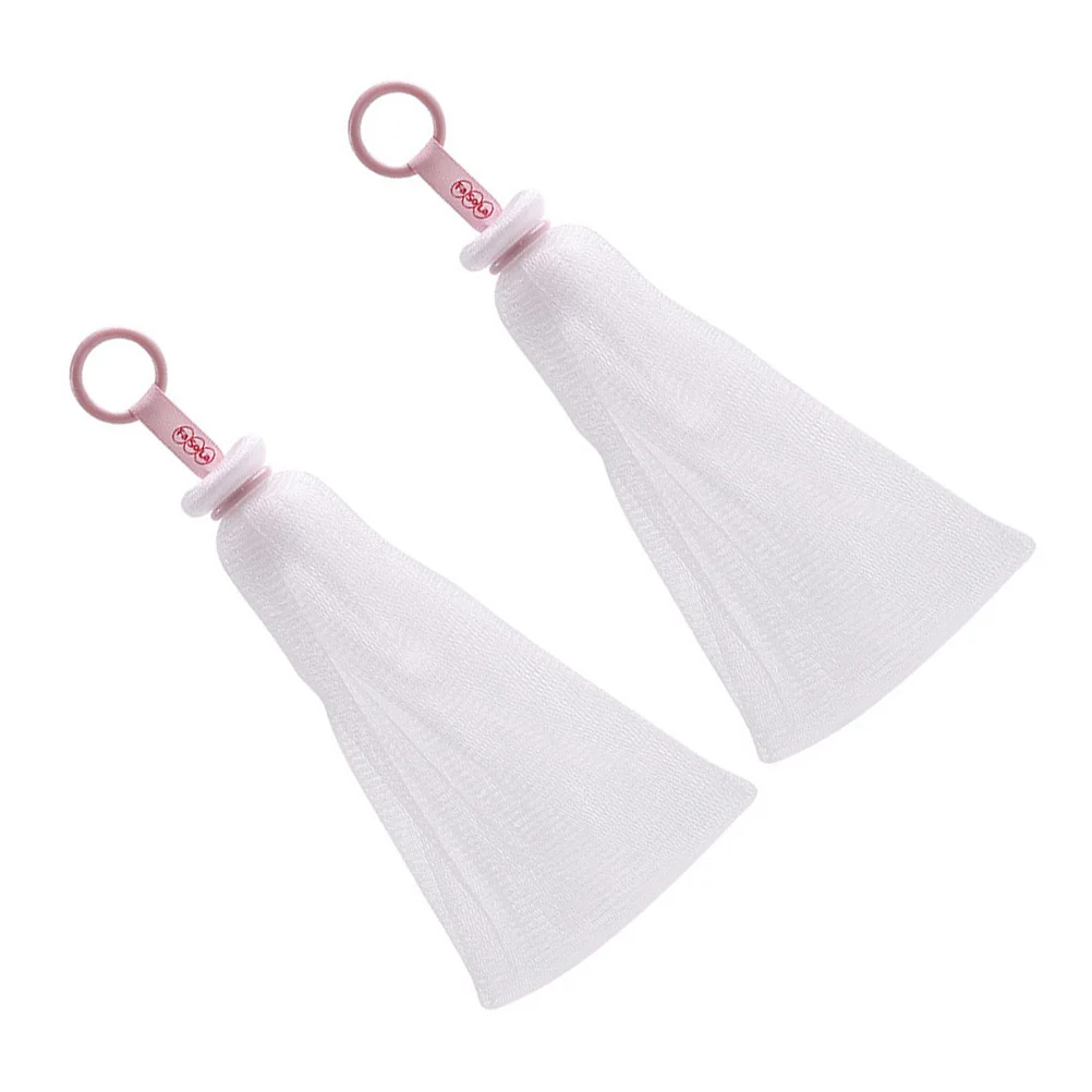 

2pcs Facial Nets Facial Cleanser Helper White Travel Foaming Size Handmade Soap Soap Helper Holder