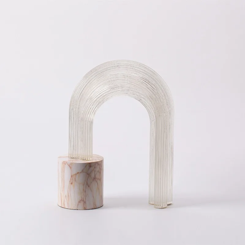 

Resin arched transparent ornament, TV cabinet display soft ornament, resin handicraft