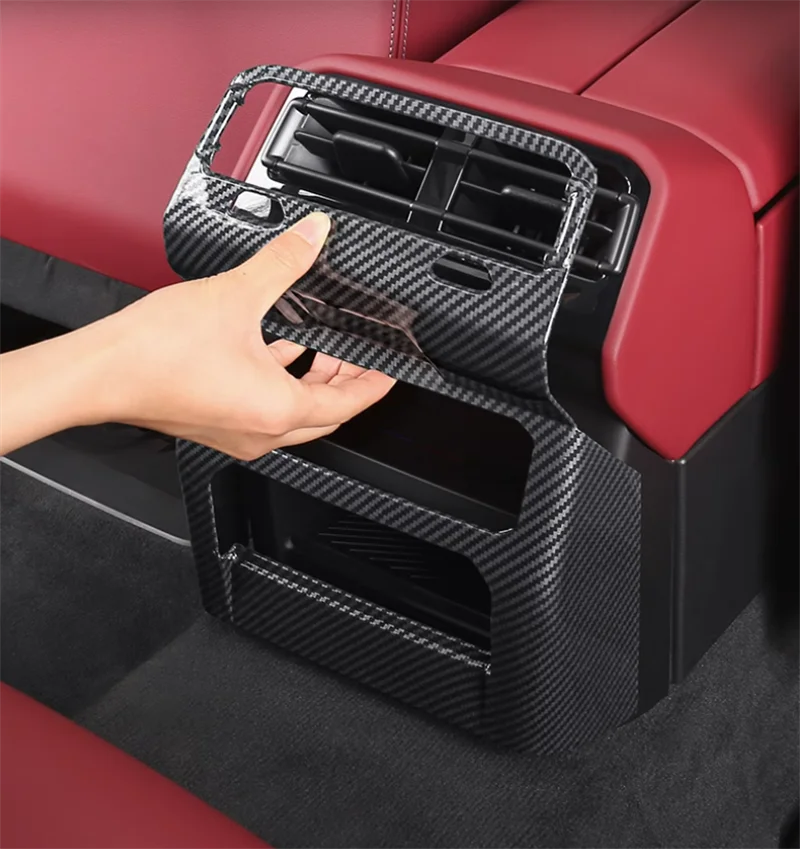 

For BMW 5 Series 2024 Interior Accessories Armrest Container Box Rear Air Outlet Decorative Anti-kick Protective Cover Trim